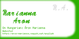 marianna aron business card
