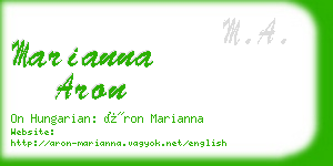 marianna aron business card